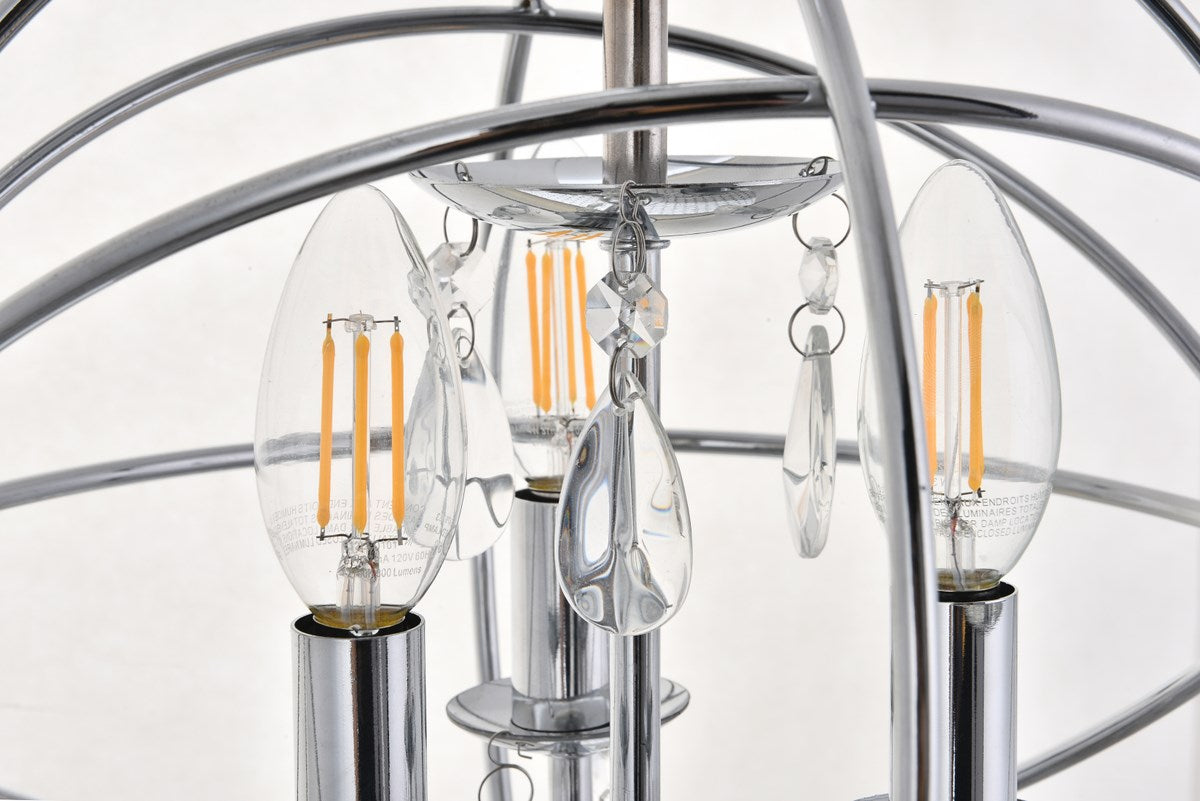3 Light Chrome Pendant