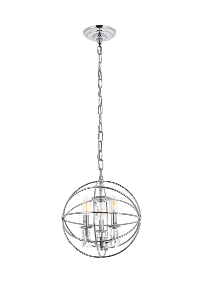 3 Light Chrome Pendant