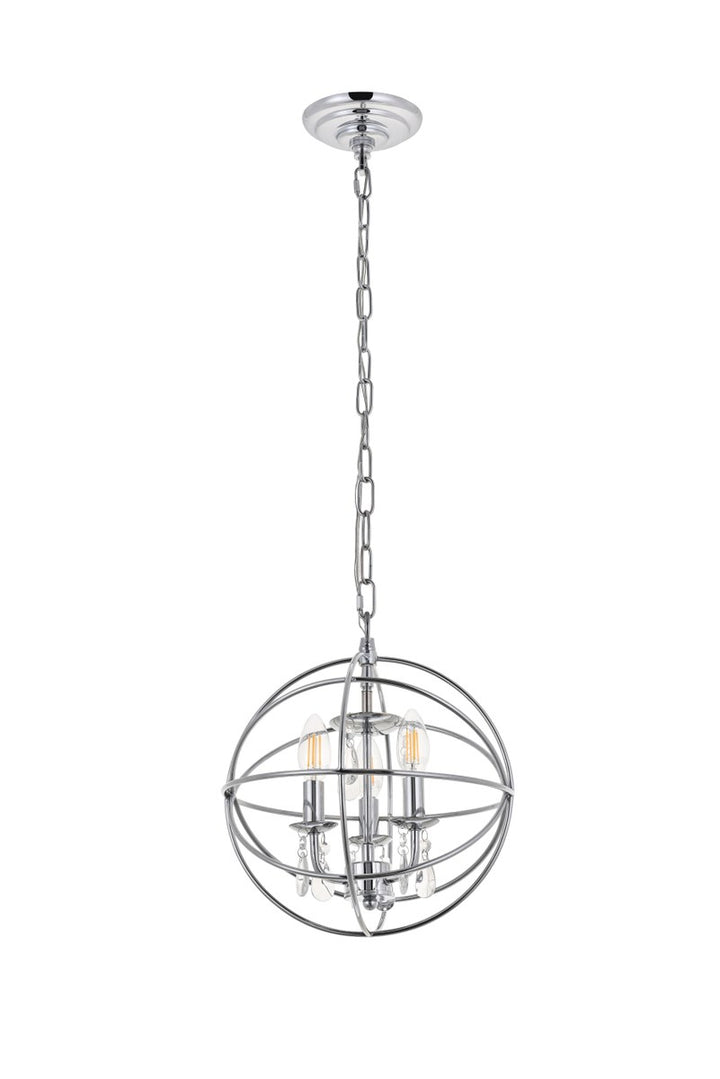 3 Light Chrome Pendant