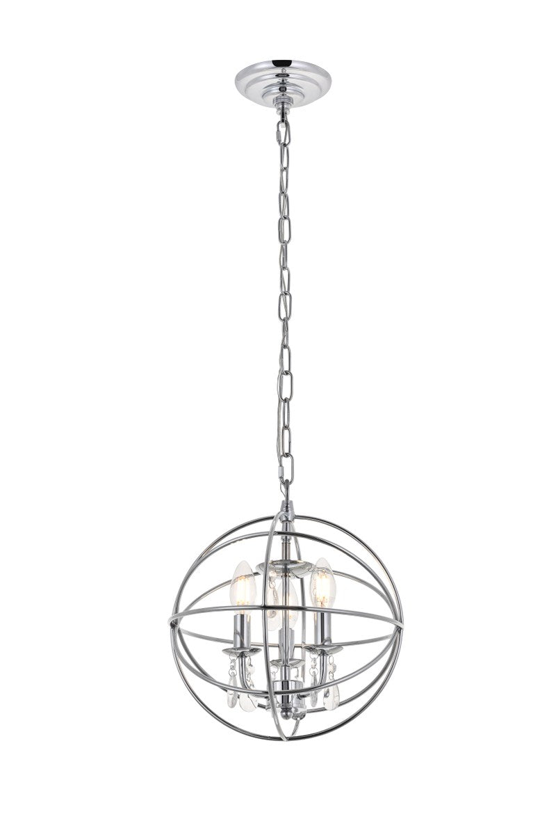 3 Light Chrome Pendant