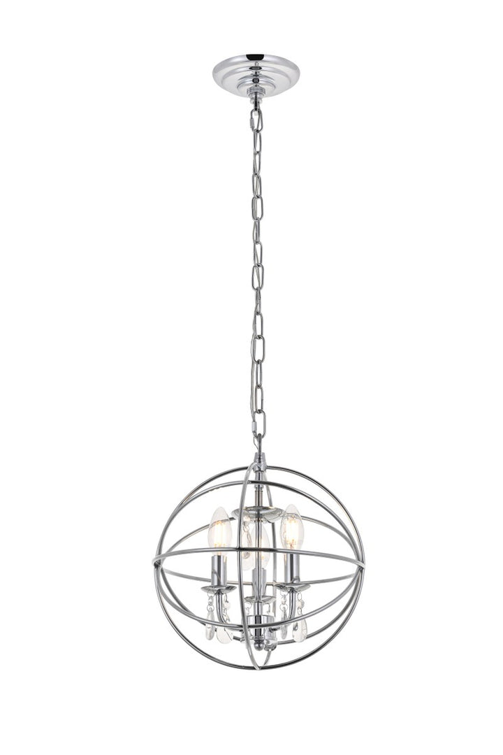 3 Light Chrome Pendant