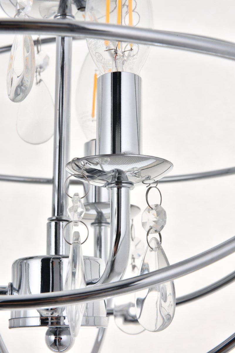 3 Light Chrome Pendant