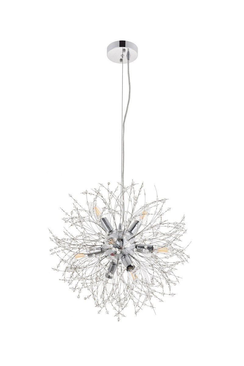 8 Light Chrome Pendant by Living District