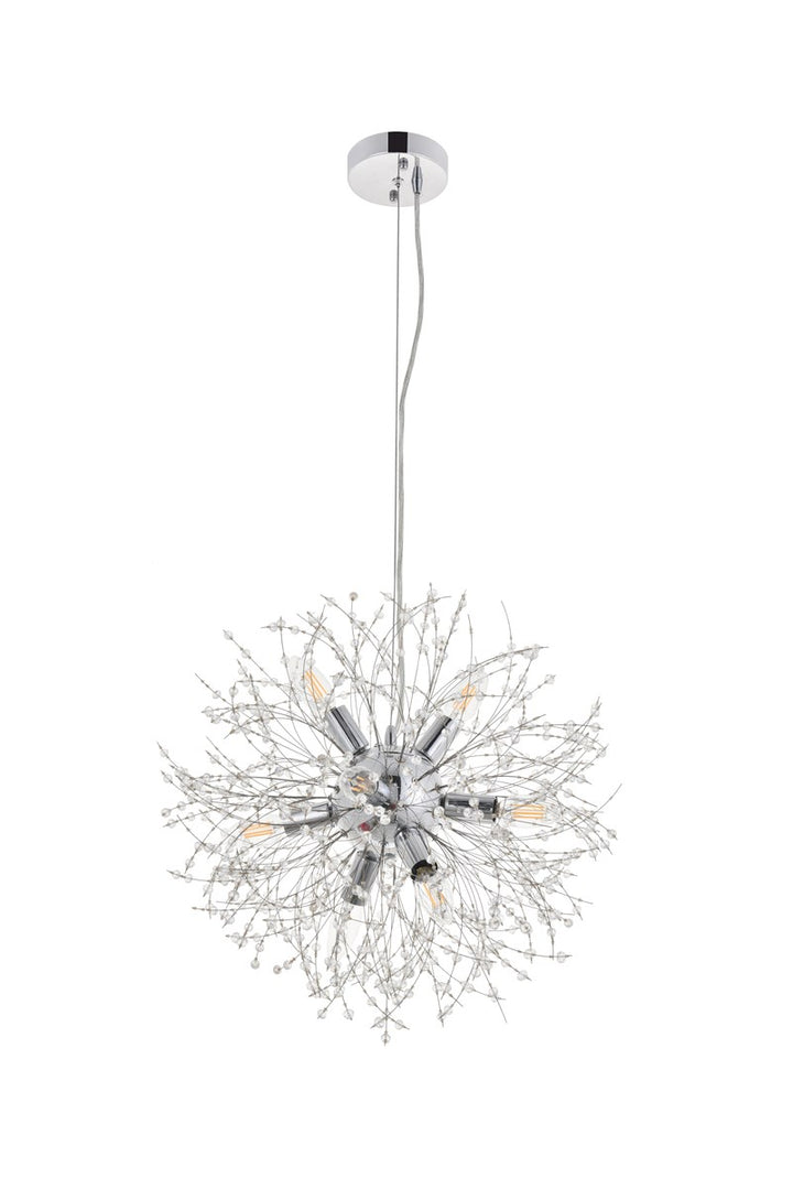 8 Light Chrome Pendant by Living District