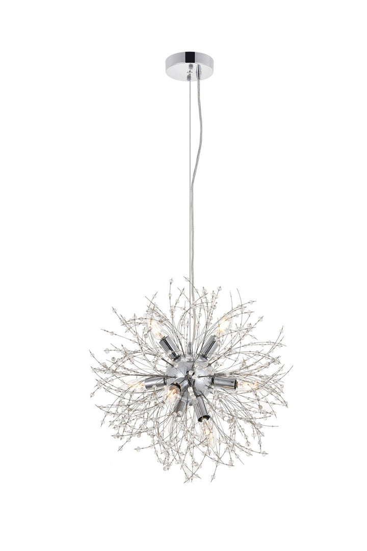 8 Light Chrome Pendant