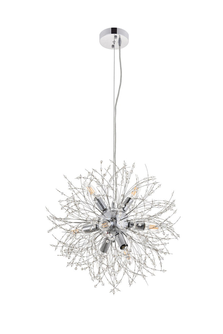 8 Light Chrome Pendant