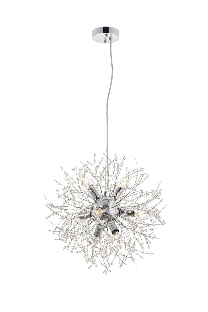 8 Light Chrome Pendant