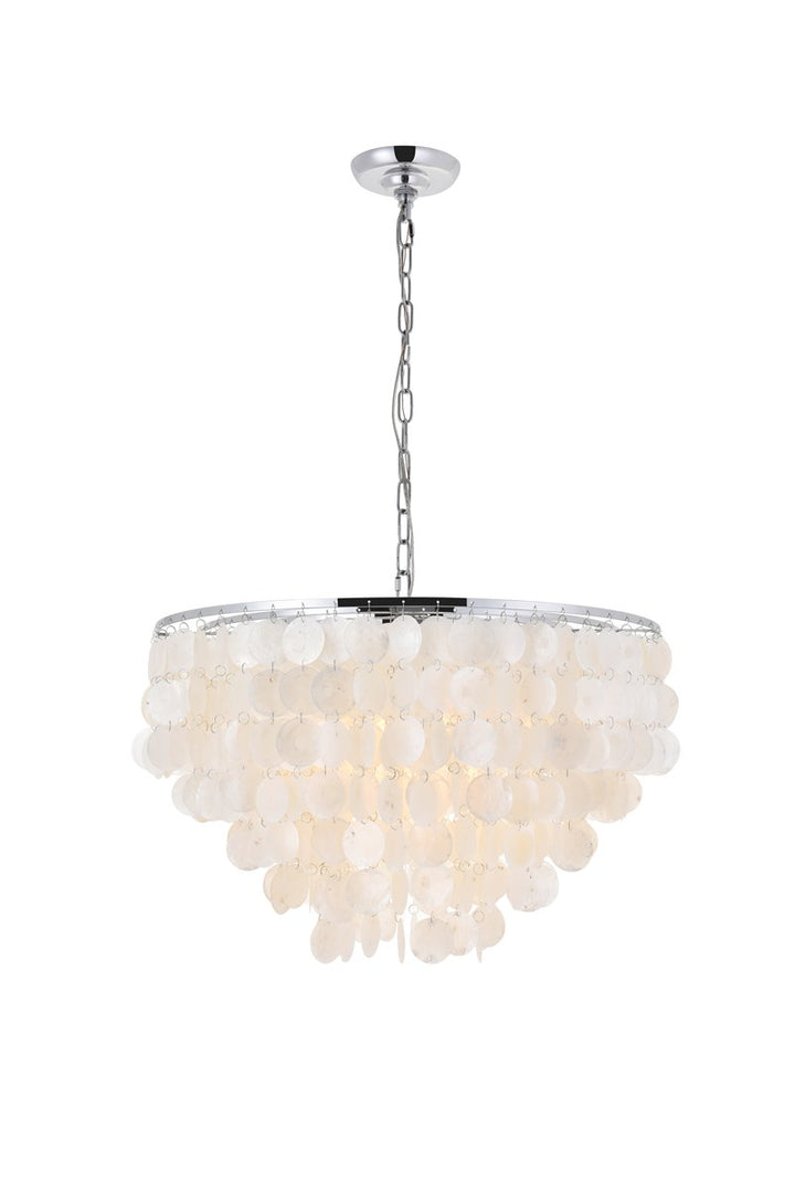 6 Light Chrome Pendant by Living District