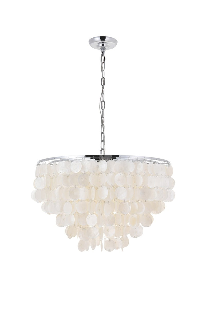 6 Light Chrome Pendant