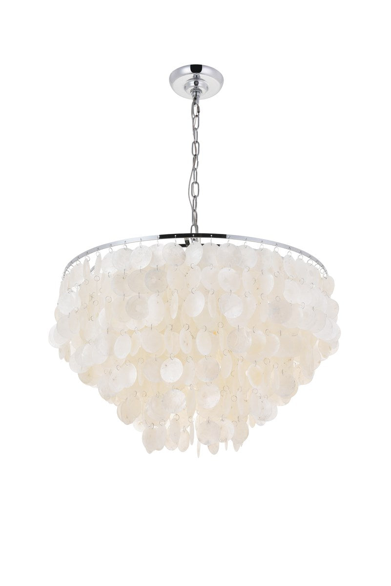 6 Light Chrome Pendant