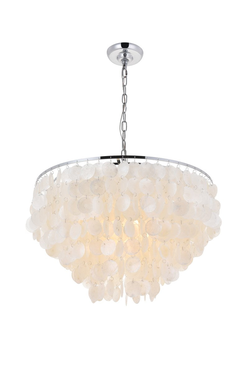 6 Light Chrome Pendant