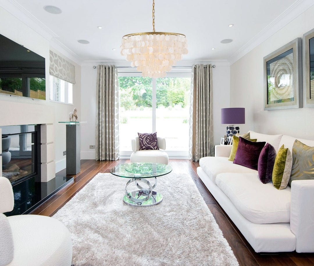 6 Light Brass Pendant