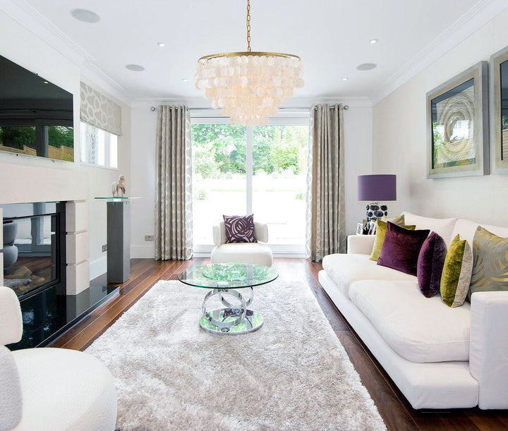 6 Light Brass Pendant