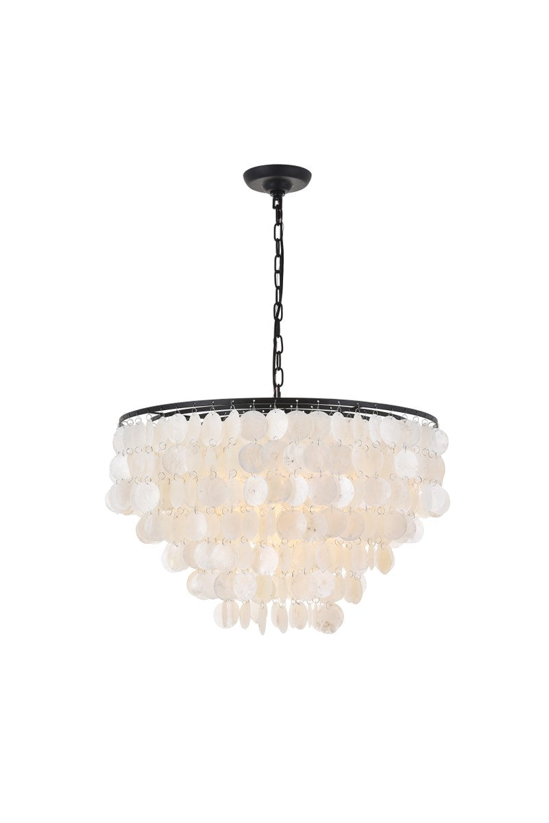 6 Light Black Pendant by Living District