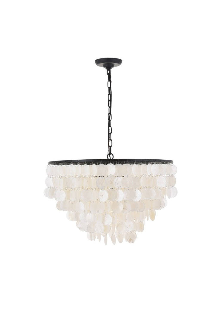 6 Light Black Pendant