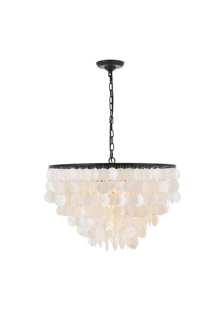 6 Light Black Pendant