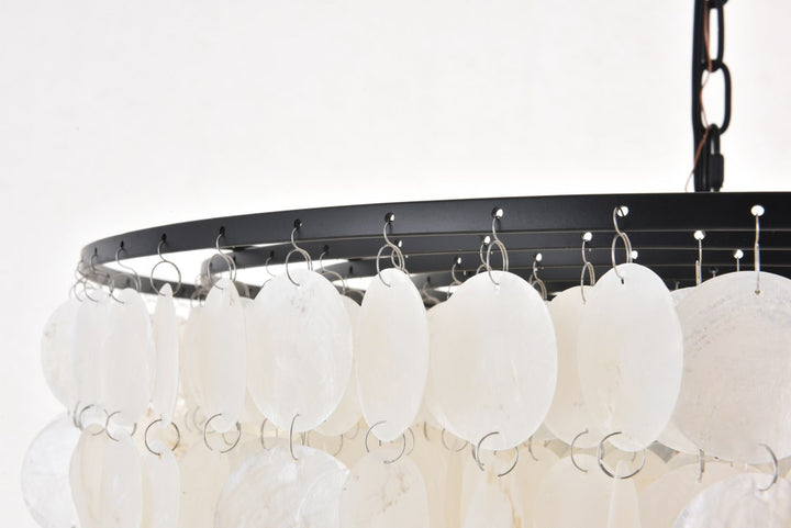 6 Light Black Pendant