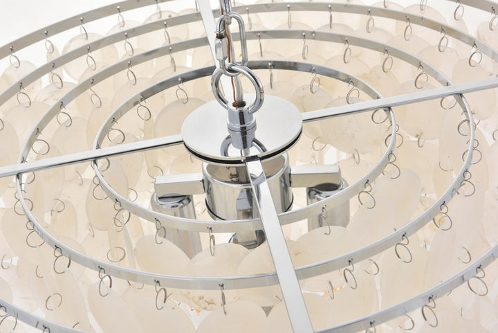 4 Light Chrome Pendant