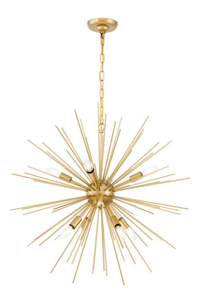 8 Light Brass Pendant by Living District