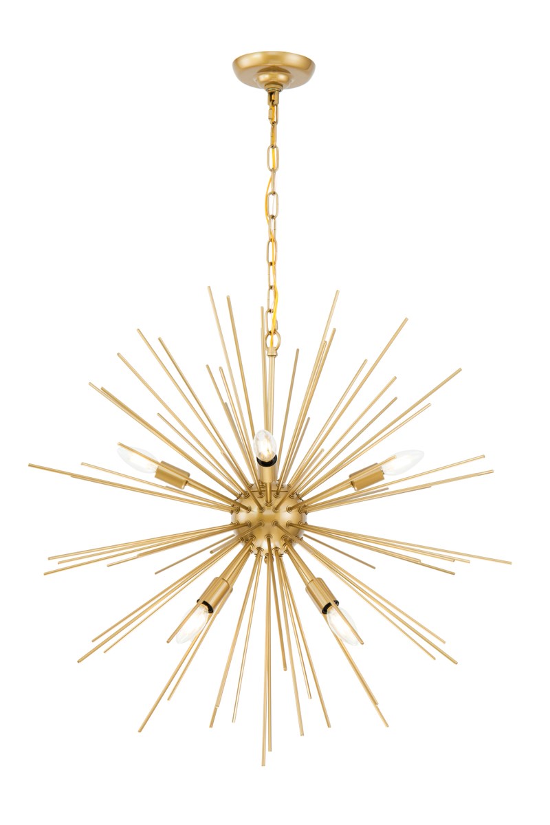 8 Light Brass Pendant