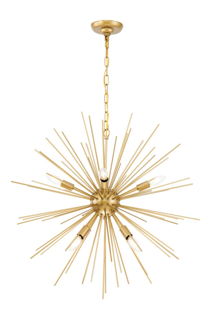 8 Light Brass Pendant