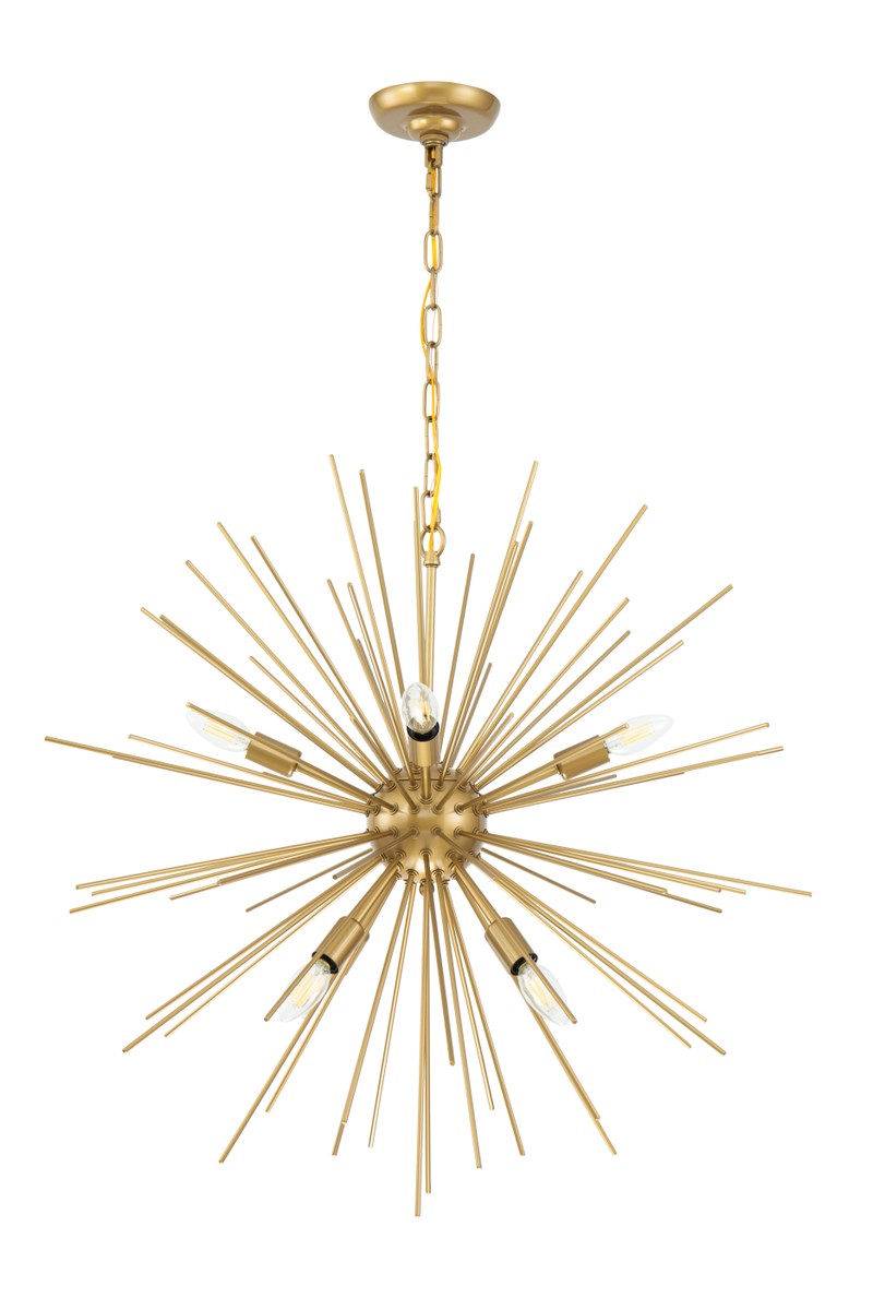 8 Light Brass Pendant
