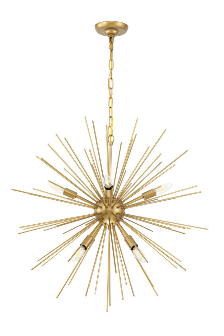 8 Light Brass Pendant
