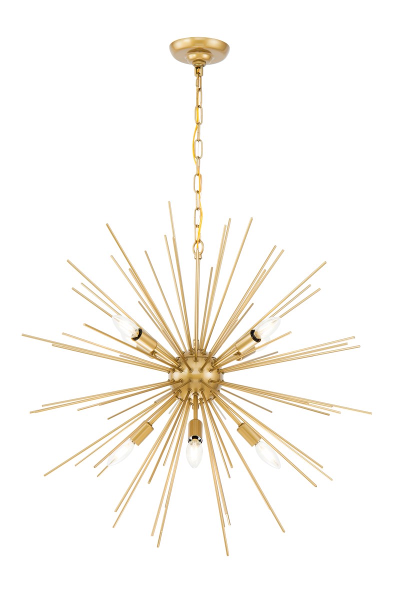8 Light Brass Pendant