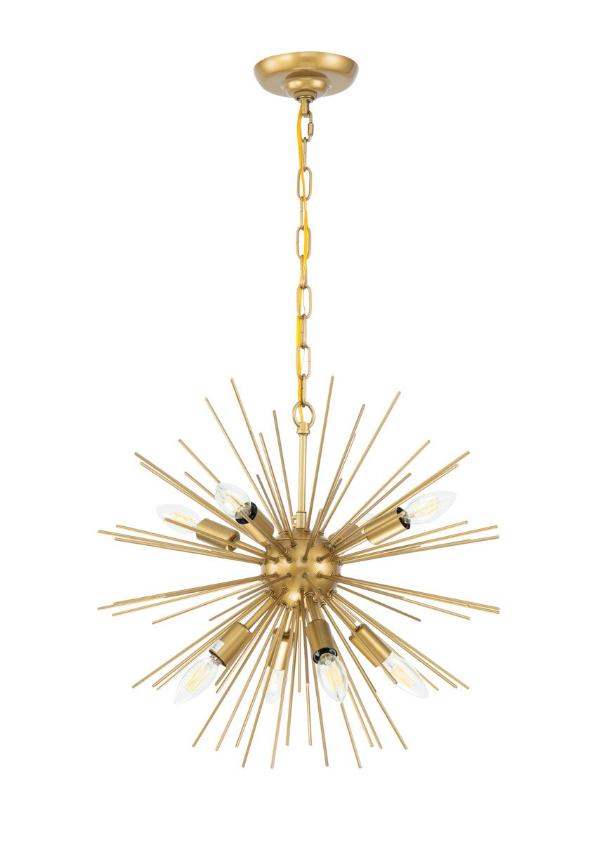 8 Light Brass Pendant