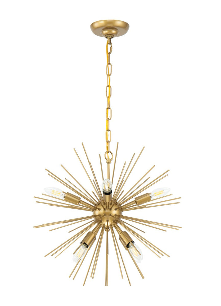 8 Light Brass Pendant