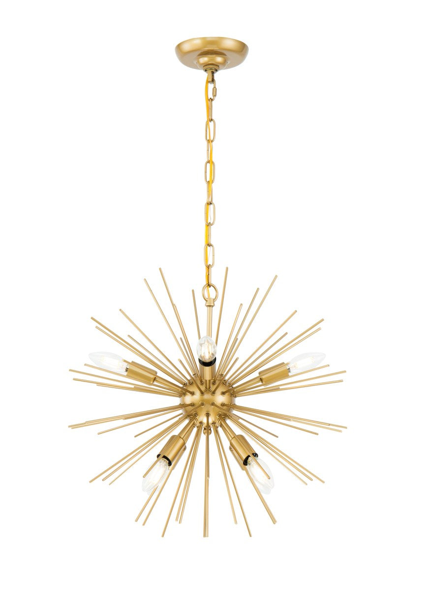 8 Light Brass Pendant