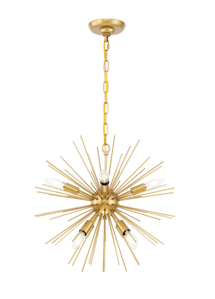 8 Light Brass Pendant