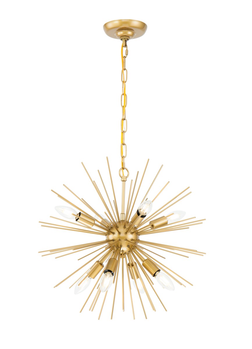 8 Light Brass Pendant