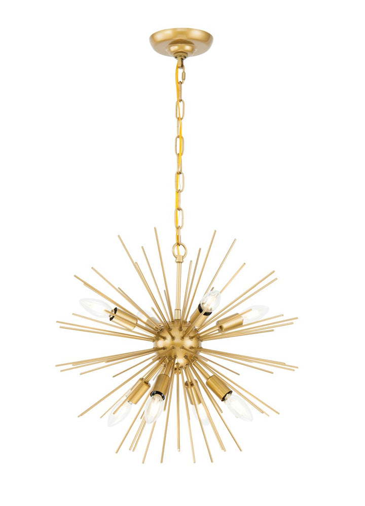 8 Light Brass Pendant