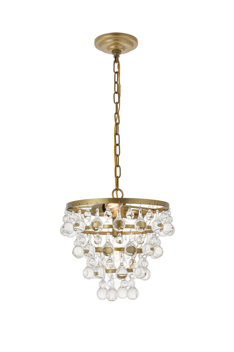 3 Light Brass Pendant by Living District