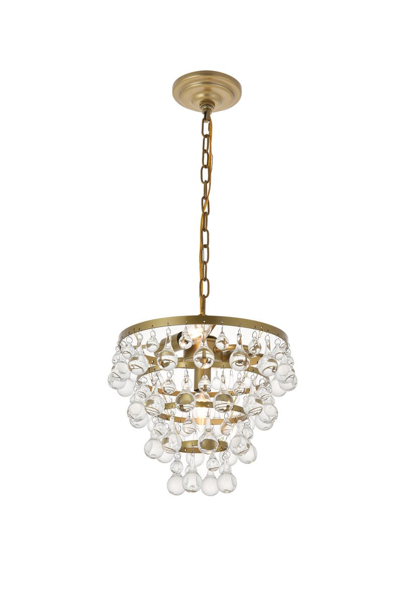 3 Light Brass Pendant