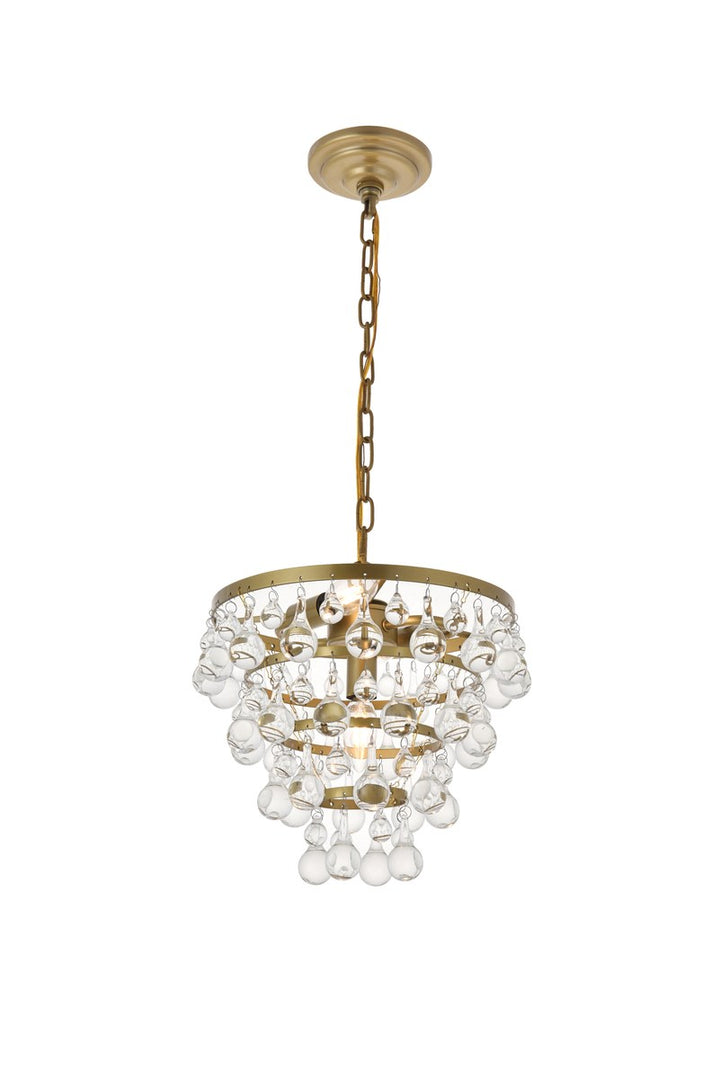 3 Light Brass Pendant