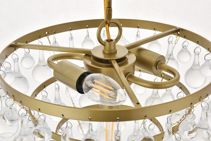 3 Light Brass Pendant