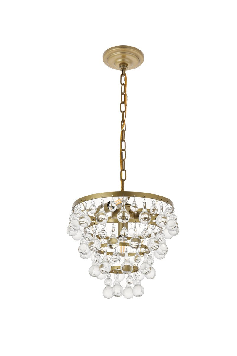 3 Light Brass Pendant