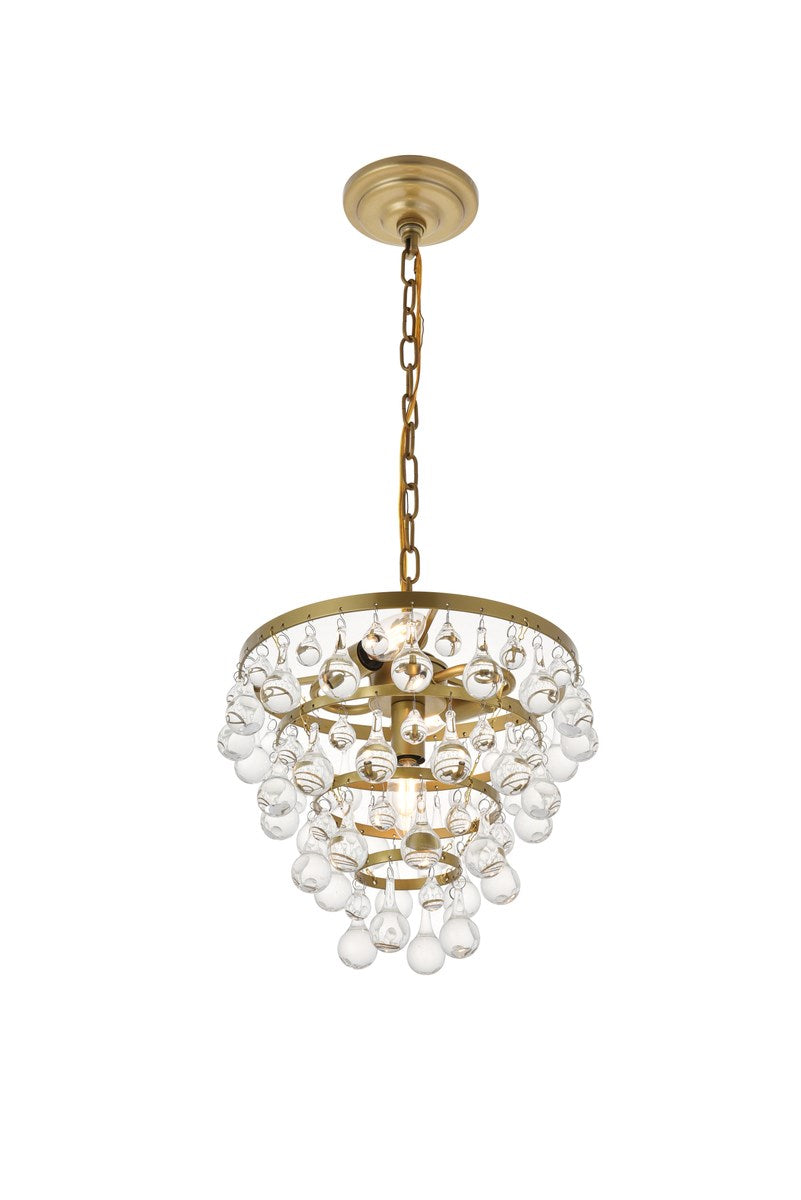 3 Light Brass Pendant