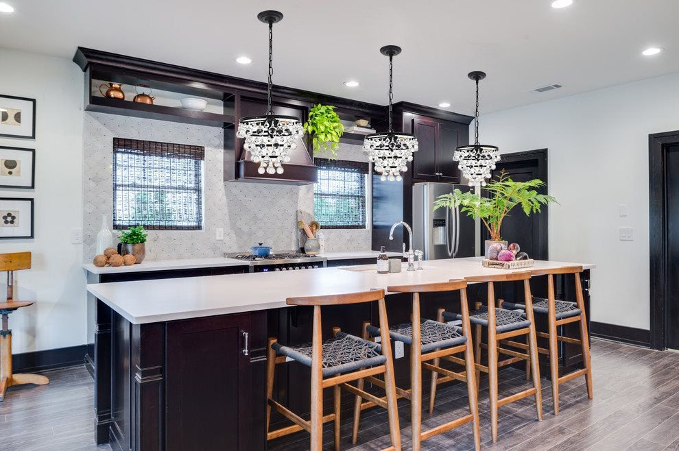 3 Light Black Pendant