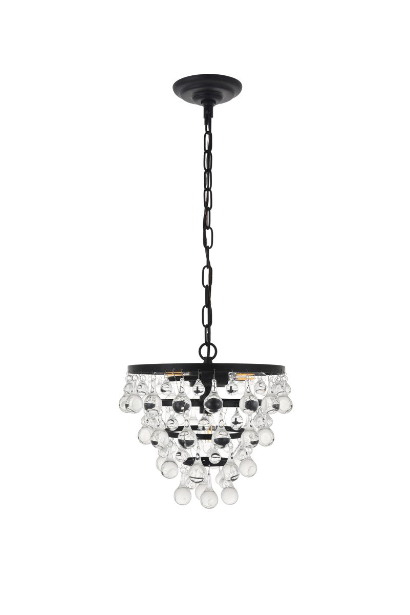 3 Light Black Pendant