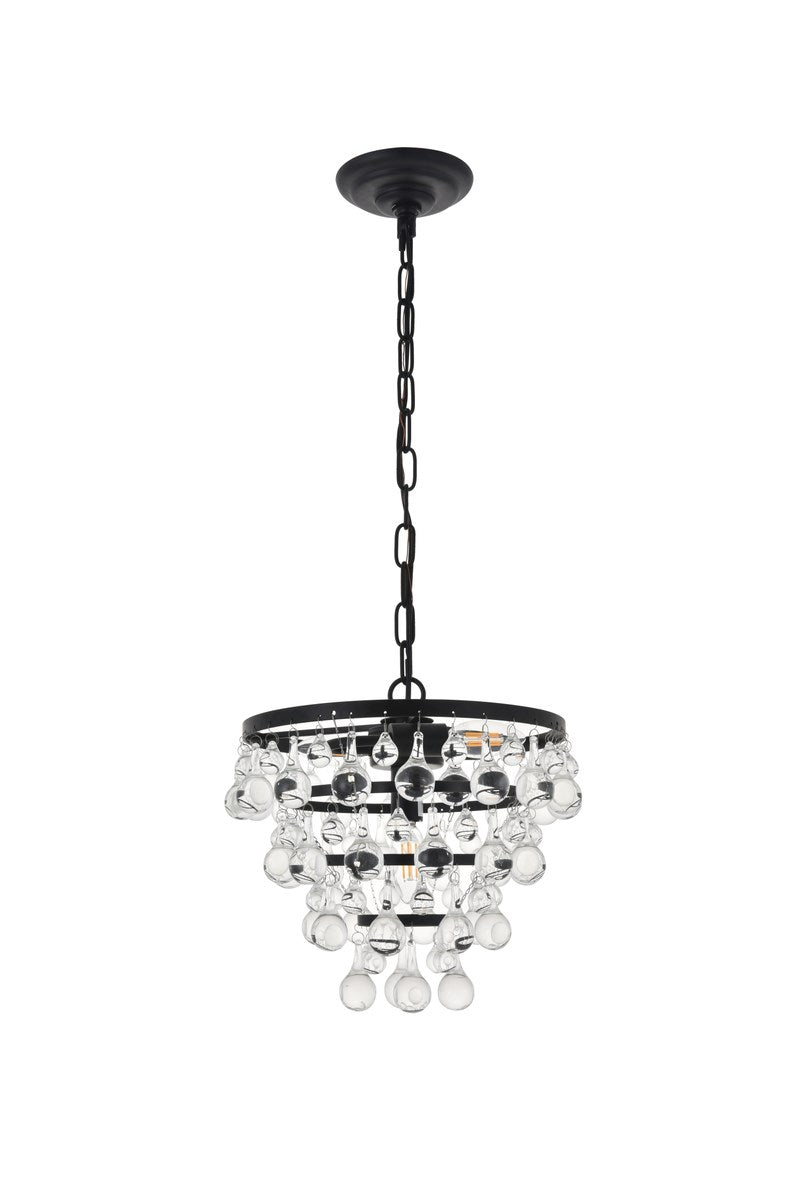 3 Light Black Pendant
