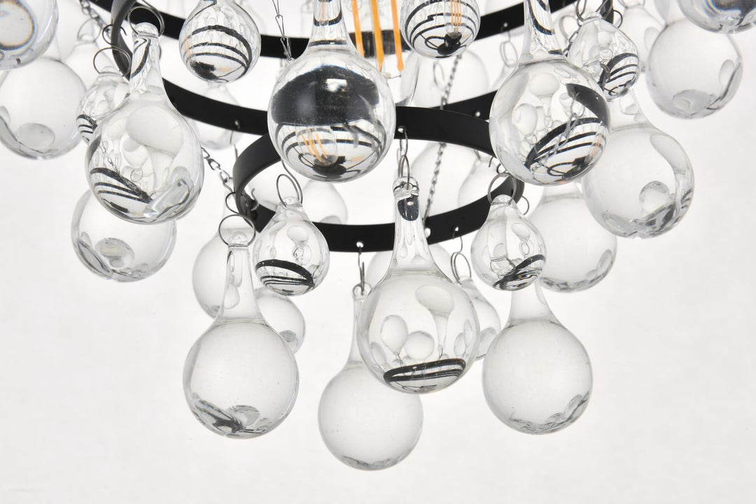 3 Light Black Pendant