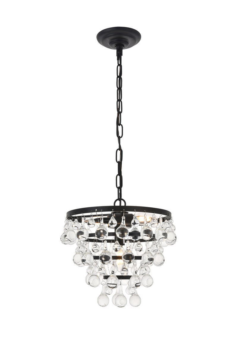 3 Light Black Pendant