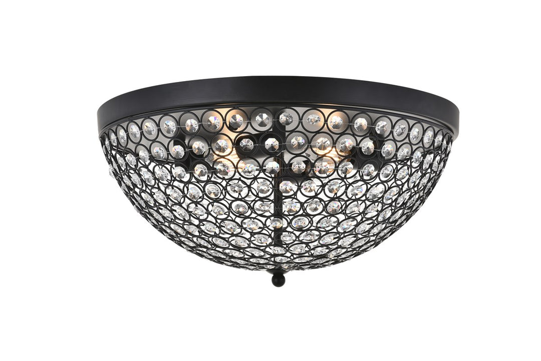 4 Light Matte Black Flush Mount by Living District