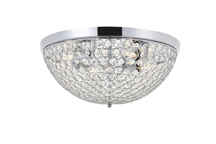 4 Light Chrome Flush Mount by Living District