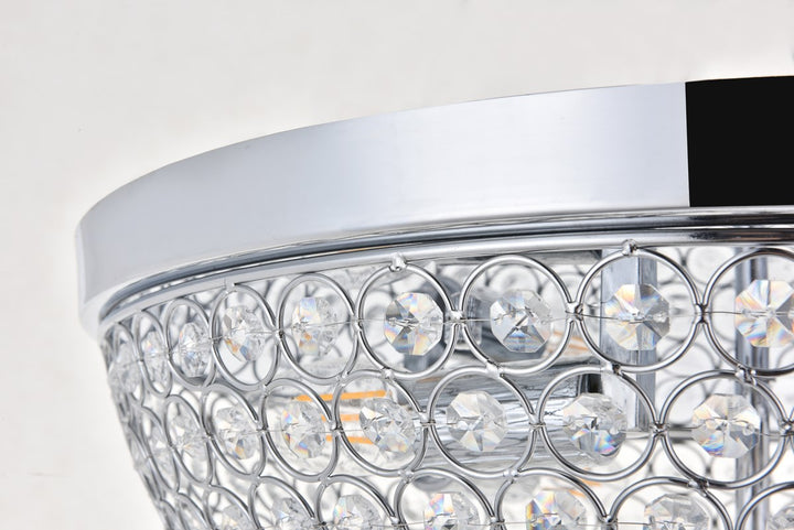 4 Light Chrome Flush Mount