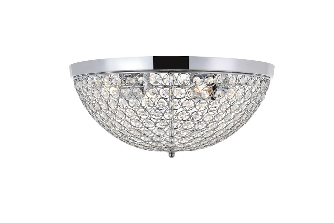 4 Light Chrome Flush Mount