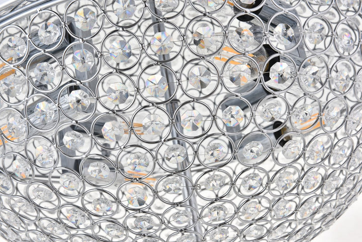 4 Light Chrome Flush Mount
